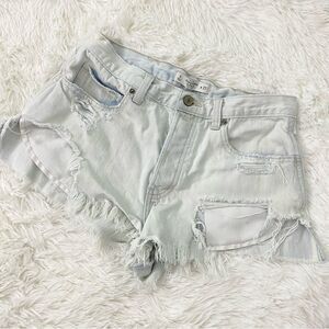 Y2k Vintage Abercrombie & Fitch Light Blue Low Rise Denim Shorts